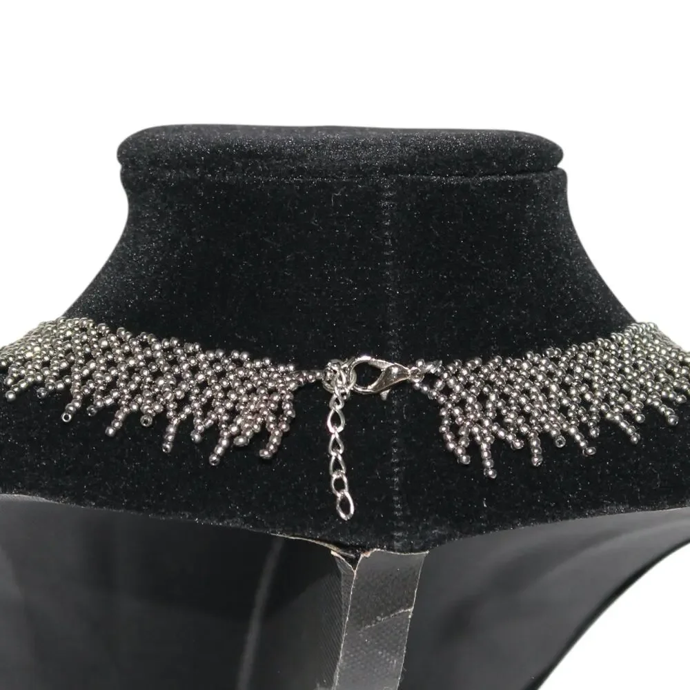 Handmade Turkish Silver Fine Beaded Necklace